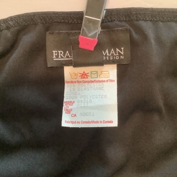 Frank Lyman Design Ladies Lined Ruffle Top Black/ Gold Size USA 8 - Picture 5 of 5